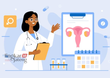 ILUSTRASI: Seorang dokter sedang menjelaskan seputar penyakit kista ovarium. (pikisuperstar from Freepik/Lingkarjateng.id)