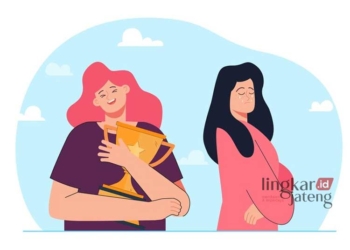 ILUSTRASI: Seseorang yang merasa iri dengan keberhasilan orang lain. (Verazinha from Freepik/Lingkarjateng.id)