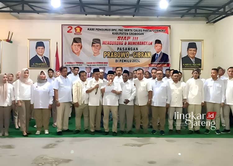DEKLARASI DUKUNGAN : Gerindra Grobogan mengusulkan Walikota Solo Gibran Rakabuming Raka sebagai Cawapres Prabowo Subianto di Pilpres 2024. (Dok. Pribadi for Lingkar/Lingkarjateng.id)