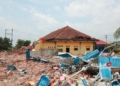 HANCUR: Eks lokalisasi Lorong Indah (LI) Desa/Kecamatan Margorejo, Kabupaten Pati pada Februari 2022 lalu telah dihancurkan. (Dok. Koran Lingkar/Lingkarjateng.id)