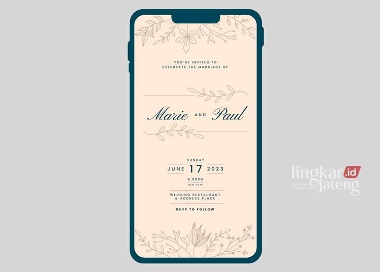 5 Kelebihan Undangan Pernikahan Digital daripada Cetak 25 ILUSTRASI: Undangan pernikahan digital. (Freepik/Lingkarjateng.id)