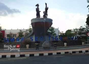 POTRET: Taman Segitiga Emas Purwodadi, di Kabupaten Grobogan. (Eko Wicaksono/Lingkarjateng.id)