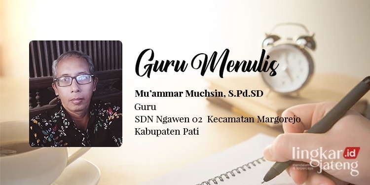 Media Benda Konkret Meningkatkan Aktivitas dan Hasil Belajar Tematik 25 POTRET: Mu’ammar Muchsin, S.Pd SD dari SDN Ngawen 02 Kecamatan Margorejo Kabupaten Pati. (Dok. Pribadi for Lingkar/Lingkarjateng.id)