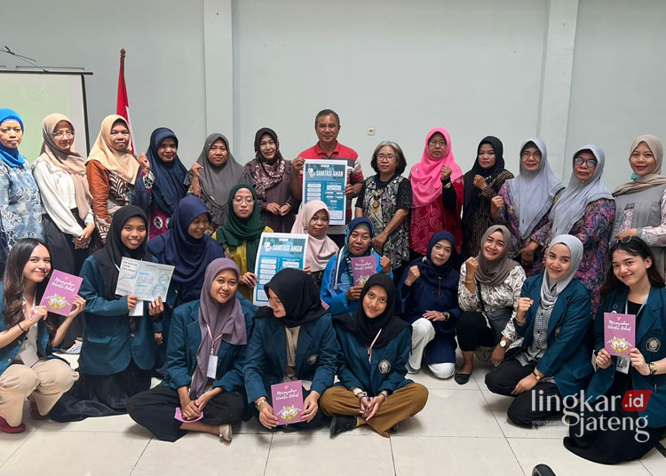 Mahasiswa Tim 6 KKNT Undip yang melakukan KKN di Kelurahan Srondol Kulon, Kecamatan Banyumanik, Kota Semarang. (Dok. Lingkarjateng.id)