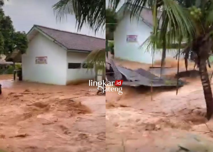 BANJIR: Kondisi banjir di Desa Dumpil, Kecamatan Dukuhseti, Kabupaten Pati pada Selasa, 13 Februari 2024. (Dok. Kiriman Warga Dumpil/Lingkarjateng.id)