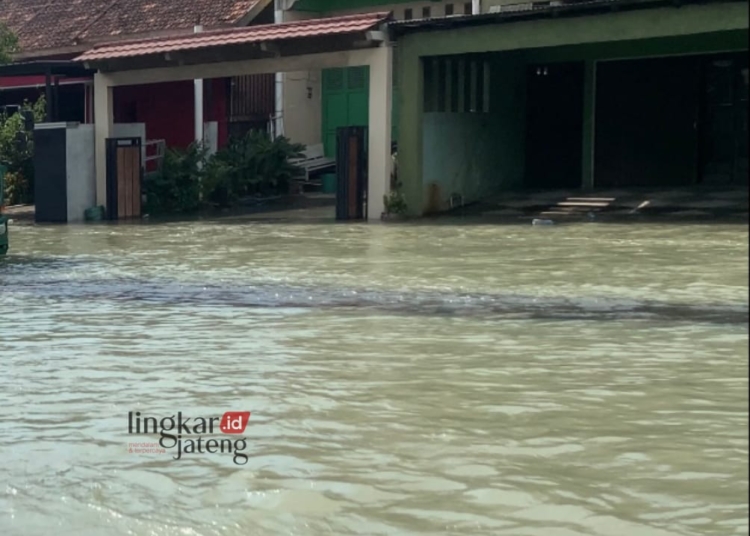 POTRET: Banjir menerjang Kabupaten Demak. (Muhammad Burhanuddin Aslam/Lingkarjateng.id)