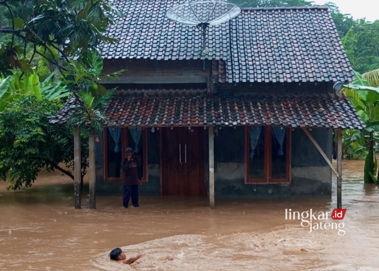 BANJIR: Kondisi banjir di Desa Wedusan, Kecamatan Dukuhseti, Kabupaten Pati Sabtu, 9 Maret 2024. (Dok. BPBD Pati/Lingkarjateng.id)
