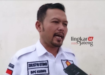 Ketua DPC Gerindra Kudus, Sulistyo Utomo. (Nisa Hafizhotus Syarifa/Lingkarjateng.id)