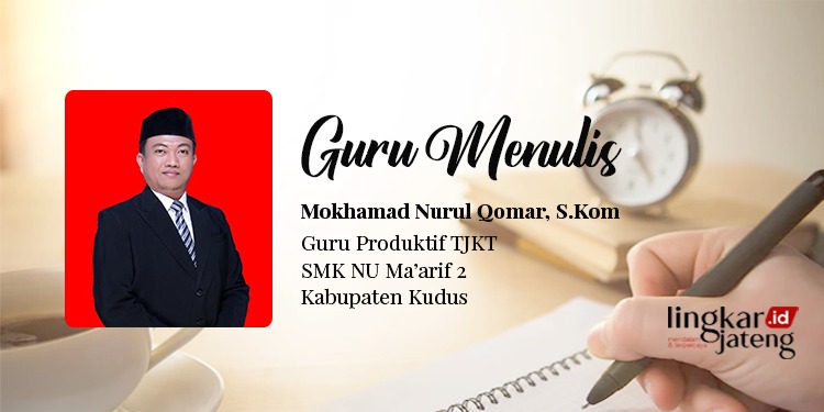 POTRET: Guru Produktif TJKT SMK NU Ma’arif 2 Kudus, Mokhamad Nurul Qomar, S.Kom. (Dok.Pribadi/Lingkarjateng.id)