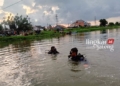 Proses pencarian Suparman (40) warga Cilosari Barat RT 3 RW 8, Kelurahan Kemijen, Kecamatan Semarang Timur yang tenggelam di bawah jembatan Cilosari Sungai Banjir Kanal Timur (BKT) Kota Semarang oleh Tim SAR Gabungan, Sabtu April 2024. (Dok. Lingkarjateng.id)