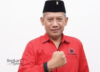 Sekretaris Dewan Pimpinan Cabang Partai Demokrasi Indonesia Perjuangan (DPC PDIP) Jepara, Junarso. (Tomi Budianto/Lingkarjateng.id)