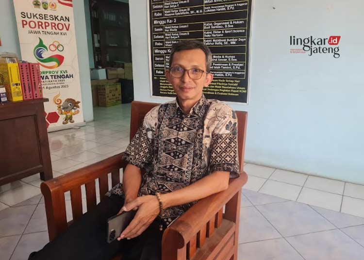Syamsul, Ketua Umum Komite Olahraga Nasional Indonesia (KONI) Kabupaten Jepara. (Muhammad Aminudin/Lingkarjateng.id)