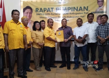 Sudewo berkunjung ke Dewan Pimpinan Daerah (DPD) Partai Golkar Pati pada Senin, 3 Juni 2024. (Setyo Nugroho/Lingkarjateng.id)