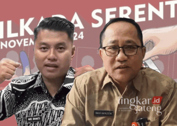 Sekretaris Dinas Pemadam Kebakaran (Damkar) Kota Semarang Ade Bhakti Ariawan  dan Sekretaris Daerah Kota Semarang Iswar Aminuddin. (Dok. Lingkarjateng.id)