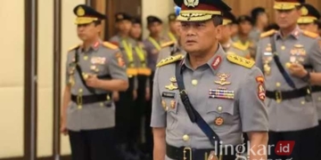 Prosesi kenaikan pangkat Irjen Kemendag Komjen Pol Ahmad Luthfi di Rupatama Mabes Polri, Jakarta, pada Senin, 29 Juli 2024. (Humas Polri/Lingkarjateng.id)