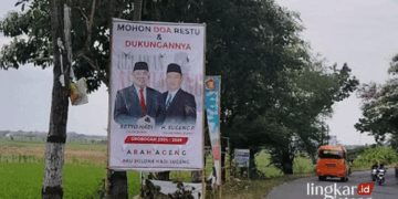 Baliho pasangan calon Bupati dan Wakil Bupati Grobogan Setyohadi-Sugeng Prasetyo. (Eko Wicaksono/Lingkarjateng.id)