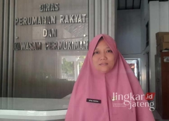 Upik Farida, Kabid Perumahan Rakyat di Dinas Perumahan Rakyat dan Kawasan Permukiman (Disperakim) Kabupaten Grobogan. (Eko Wicaksono/Lingkarjateng.id)