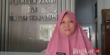 Upik Farida, Kabid Perumahan Rakyat di Dinas Perumahan Rakyat dan Kawasan Permukiman (Disperakim) Kabupaten Grobogan. (Eko Wicaksono/Lingkarjateng.id)