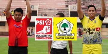 Kader Golkar Kendal, Dico M. Ganinduto (kanan), bersama Sekretaris Dinas Damkar Kota Semarang, Ade Bakti usai bermain futsal. (Instagram Ade Bakti/Lingkarjateng.id)