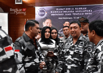 Rapat Kerja Daerah (Rakerda) Barisan Pemuda Nusantara (BAPERA) Provinsi Jawa Tengah digelar dengan sukses di Aula Hotel Dafam, Kota Pekalongan, pada Sabtu, 13 Juli 2024. (Fahri Akbar/Lingkarjateng.id)