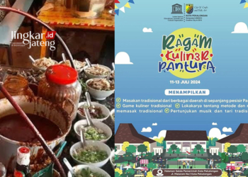 KULINER: Poster “Ragam Kuliner Nusantara” dan kuliner khas pantura. (Kominfo Kota Pekalongan/Lingkarjateng.id)