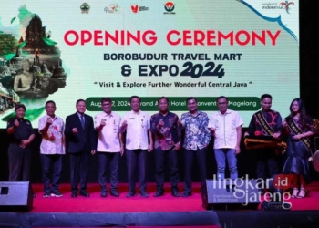 Opening Ceremony Borobudur Travel Mart & Expo 2024 pada Rabu, 7 Agustus 2024. (Dok. HMS/Lingkarjateng.id)