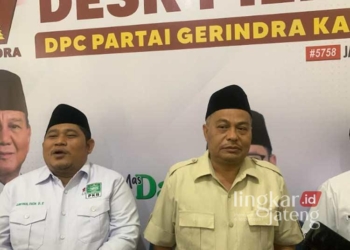 Ketua DPC PKB Demak, Zayinul Fata (kiri), dan Ketua DPC Gerindra Demak, Maskuri (kanan). (M. Burhanuddin Aslam/Lingkarjateng.id)