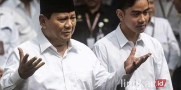 Pasangan Calon Presiden dan Wakil Presiden RI Terpilih periode 2024—2029, Prabowo Subianto dan Gibran Rakabuming Raka. (Antara/Lingkarjateng.id)