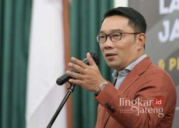 Mantan Gubernur Jawa Barat, Ridwan Kamil, yang akan diusung Partai PKB dan Gerindra pada kontestasi Pilkada DKI Jakarta 2024. (Antara/Lingkarjateng.id)