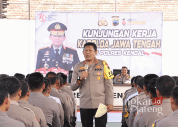 Kapolda Jawa Tengah Irjen Pol Ribut Hari Wibowo melakukan kunjungan kerja ke Mapolres Kendal pada Selasa, 3 September 2024. (Dok. HMS/Lingkarjateng.id)