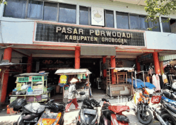 Gedung Pasar Induk Purwodadi, Kabupaten Grobogan. (Eko Wicaksono/Lingkarjateng.id)