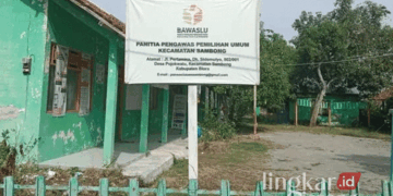 Kantor Panwaslu Kecamatan Sambong, Kabupaten Blora. (Hanafi/Lingkarjateng.id)