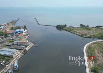 Area pesisir Kota Pekalongan yang akan menjadi lokasi pembangunan pelabuhan onshore senilai Rp 467 miliar. (Dok. Kominfo Kota Pekalongan/Lingkarjateng.id)
