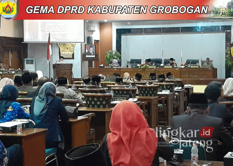 Suasana rapat paripurna ke-43 DPRD Grobogan membahas terkait pembentukan Brida pada Senin, 28 Oktober 2024 lalu. (Eko Wicaksono/Lingkarjateng.id)