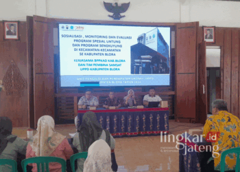 Kegiatan sosialisasi, monitoring, dan evaluasi program spesial untung dan program sengkuyung yang digelar BPPKAD Kabupaten Blora belum lama ini. (Hanafi/Lingkarjateng.id)