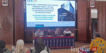 Kegiatan sosialisasi, monitoring, dan evaluasi program spesial untung dan program sengkuyung yang digelar BPPKAD Kabupaten Blora belum lama ini. (Hanafi/Lingkarjateng.id)