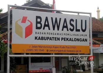 Kantor Bawaslu Kabupaten Pekalongan. (Fahri Akbar/Lingkarjateng.id)
