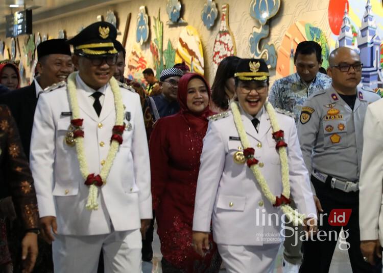 Pasangan Wali Kota dan Wakil Wali Kota Semarang, Agustina Wilujeng Pramestuti dan Iswar Aminuddin. (Rizky Syahrul Al-Fath/Lingkarjateng.id)