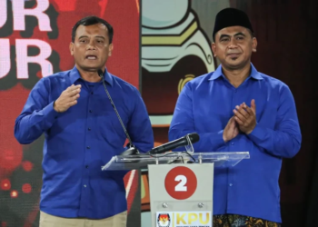 Ahmad Luthfi dan Taj Yasin Maimoen dalam debat publik ketiga Pilgub Jateng pada Rabu, 20 November 2024 lalu. (ANTARA/Lingkarjateng.id)