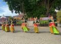 Penampilan Tari Dandangan di Taman Menara Kudus pas Rabu sore, 19 Februari 2025. (Mohammad Fahtur Rohman/Lingkarjateng.id)