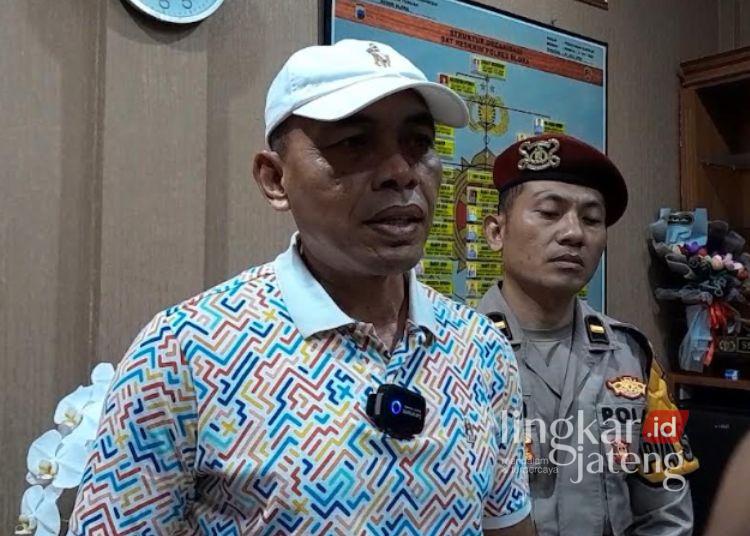 Kasatreskrim Polres Blora AKP Selamet saat diwawancara wartawan, Sabtu, 8 Februari 2025. (Eko Wicaksono/Lingkarjateng.id)