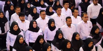 Pemkab Kudus Ajukan 400 Formasi Seleksi CASN Tahun 2026 10 Pelantikan CPNS dan PPPK di Kabupaten Kudus tahun 2023. (Nisa Hafizhotus S./Lingkarjateng.id)