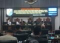 Rapat paripurna DPRD Kota Pekalongan dengan agenda penyampaian visi dan misi Wali Kota-Wakil Wali Kota Pekalongan periode 2025-2030 pada Senin, 3 Maret 2025. (Fahri Akbar/Lingkarjateng.id)