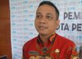 Wali Kota Pekalongan, HA Afzan Arslan Djunaid, saat memberikan keterangan usai kegiatan sosialisasi gempur rokok ilegal di Ruang Buketan Setda Kota Pekalongan, Rabu, 5 Maret 2025. (Fahri Akbar/Lingkarjateng.id)