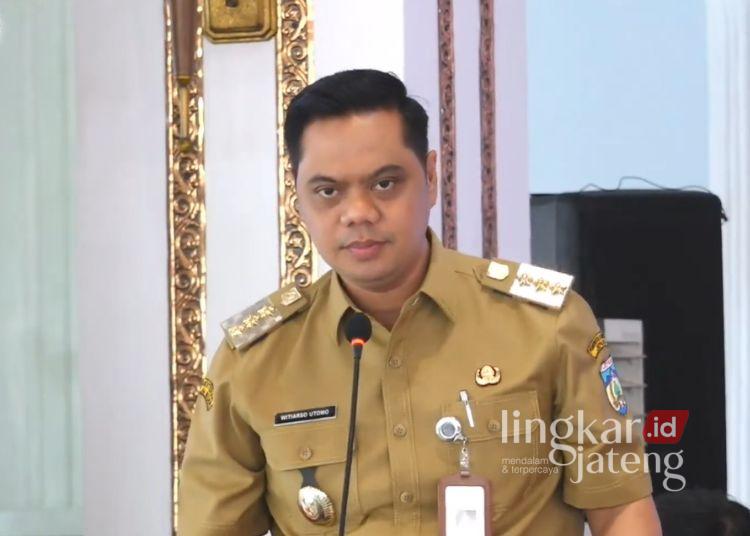 Bupati Jepara, Witiarso Utomo, dalam acara Musrenbangwil Eks Keresidenan Pati di Pati, pada Senin, 21 April 2025. (Humas Pemprov Jateng/Lingkarjateng.id)