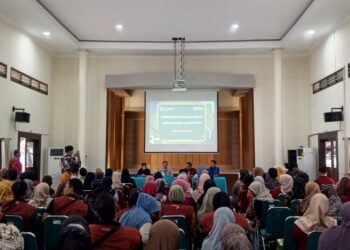 Acara sosialisasi dan penjaringan calon peserta didik sekolah rakyat di Sentra Margo Laras, Kecamatan Margorejo, Kabupaten Pati, pada Selasa, 15 April 2025. (Setyo Nugroho/Lingkarjateng.id)