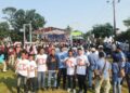Wakil Bupati Jepara, M Ibnu Hajar, menghadiri peringatan May Day di Lapangan Pantai Kartini Jepara pada Kamis 1 Mei 2025. (M. Aminudin/Lingkarjateng.id)