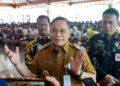 Bupati Pati Sudewo Memberikan Keterangan Pers saat pembukaan pelatihan DBHCHT Pati (6/5/2025) (Dok. Lingkar)