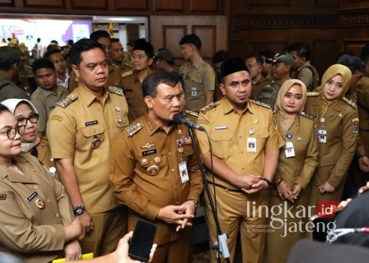 Gubernur Jawa Tengah Ahmad Luthfi memberi keterangan seusai Musrenbang RPJMD, di kompleks kantor Gubernur Jateng, Semarang, Senin, 5 Mei 2025. (Dok. Humas Pemprov Jateng)