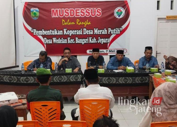 Pelaksanaan Musdesus di Desa Wedelan, Bangsri Jepara. (Muhammad Aminudin/Lingkarjateng.id)